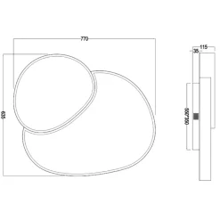 Plafoniere Moderne-Selezionato da Mazzolaluce Plafoniera da soffitto led 2700k a 6500k