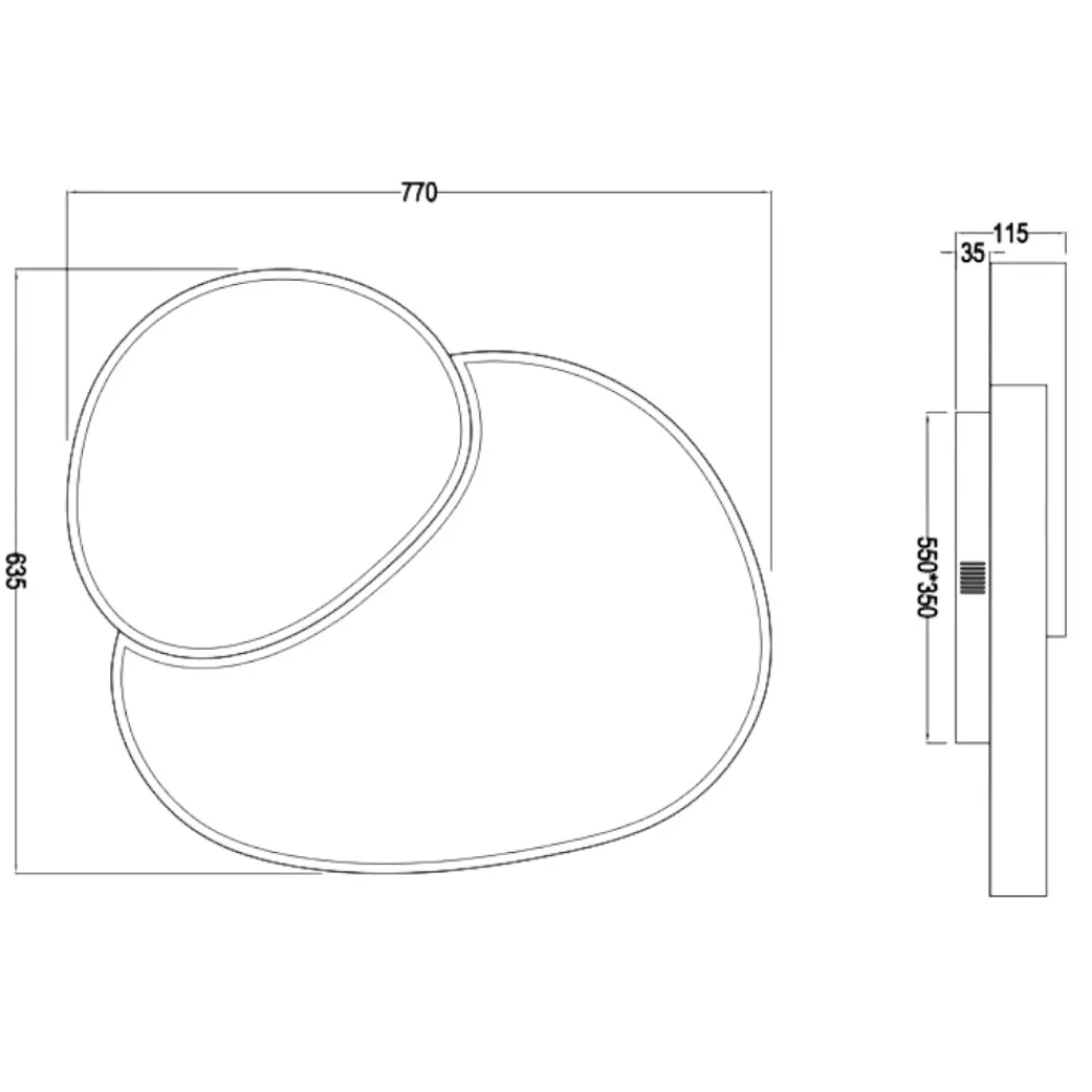Plafoniere Moderne-Selezionato da Mazzolaluce Plafoniera da soffitto led 2700k a 6500k