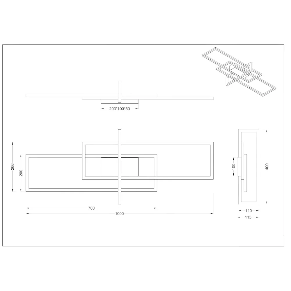 Plafoniere Moderne-Selezionato da Mazzolaluce Plafoniera da soffitto led 3000k design nero dimmerabile