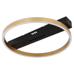 Plafoniere Moderne-Selezionato da Mazzolaluce Plafoniera da soffitto led 24w 3000k rotonda moderna nero oro