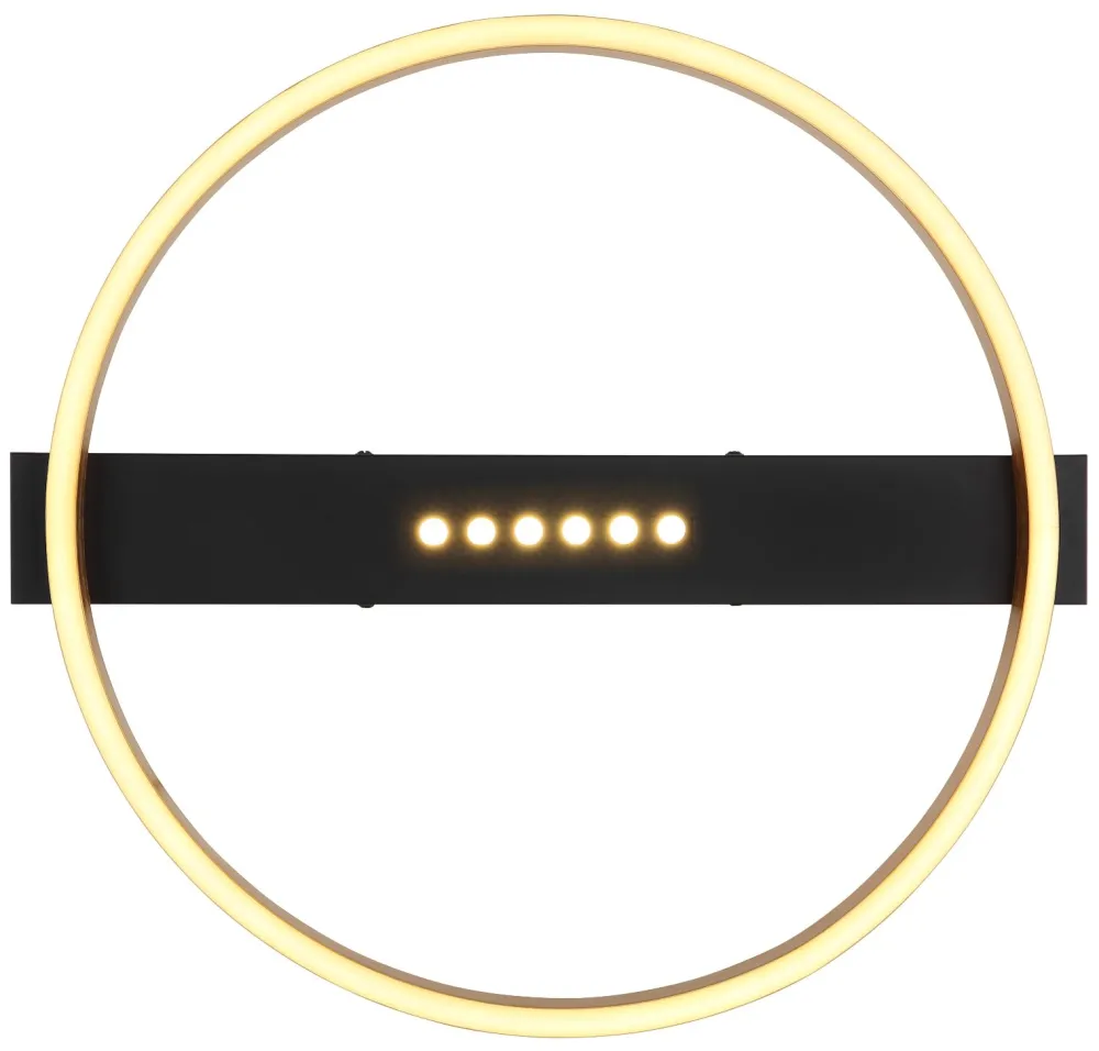 Plafoniere Moderne-Selezionato da Mazzolaluce Plafoniera da soffitto led 24w 3000k rotonda moderna nero oro