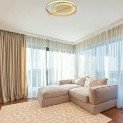 Plafoniere Moderne-Selezionato da Mazzolaluce Plafoniera da soffitto led 36w 3000k oro design moderna