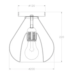 Plafoniere Moderne-Fabas Luce Plafoniera da soffitto lila vetro ambra