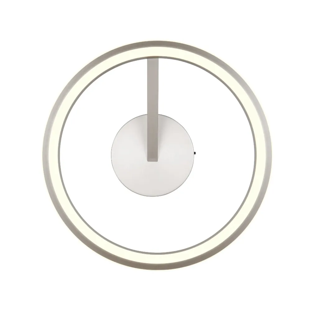 Plafoniere Moderne-Selezionato da Mazzolaluce Plafoniera da soffitto moderna anello nickel led dimmerabile da 2300k a 4000k