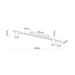 Plafoniere Moderne-Selezionato da Mazzolaluce Plafoniera da soffitto nera con 3 faretti