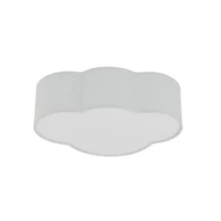 Plafoniere Moderne-Selezionato da Mazzolaluce Plafoniera da soffitto nuvola di tessuto grigio 43 cm per camerette moderne