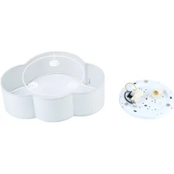Plafoniere Moderne-Selezionato da Mazzolaluce Plafoniera da soffitto nuvola di tessuto grigio 43 cm per camerette moderne