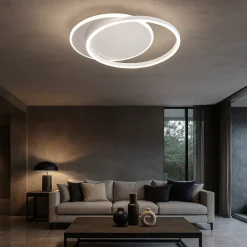 Plafoniere Moderne-Perenz Illuminazione Plafoniera da soffitto orbit bianco oro led 60w 3000k moderna perenz