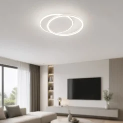Plafoniere Moderne-Perenz Illuminazione Plafoniera da soffitto orbit bianco oro led 60w 3000k moderna perenz