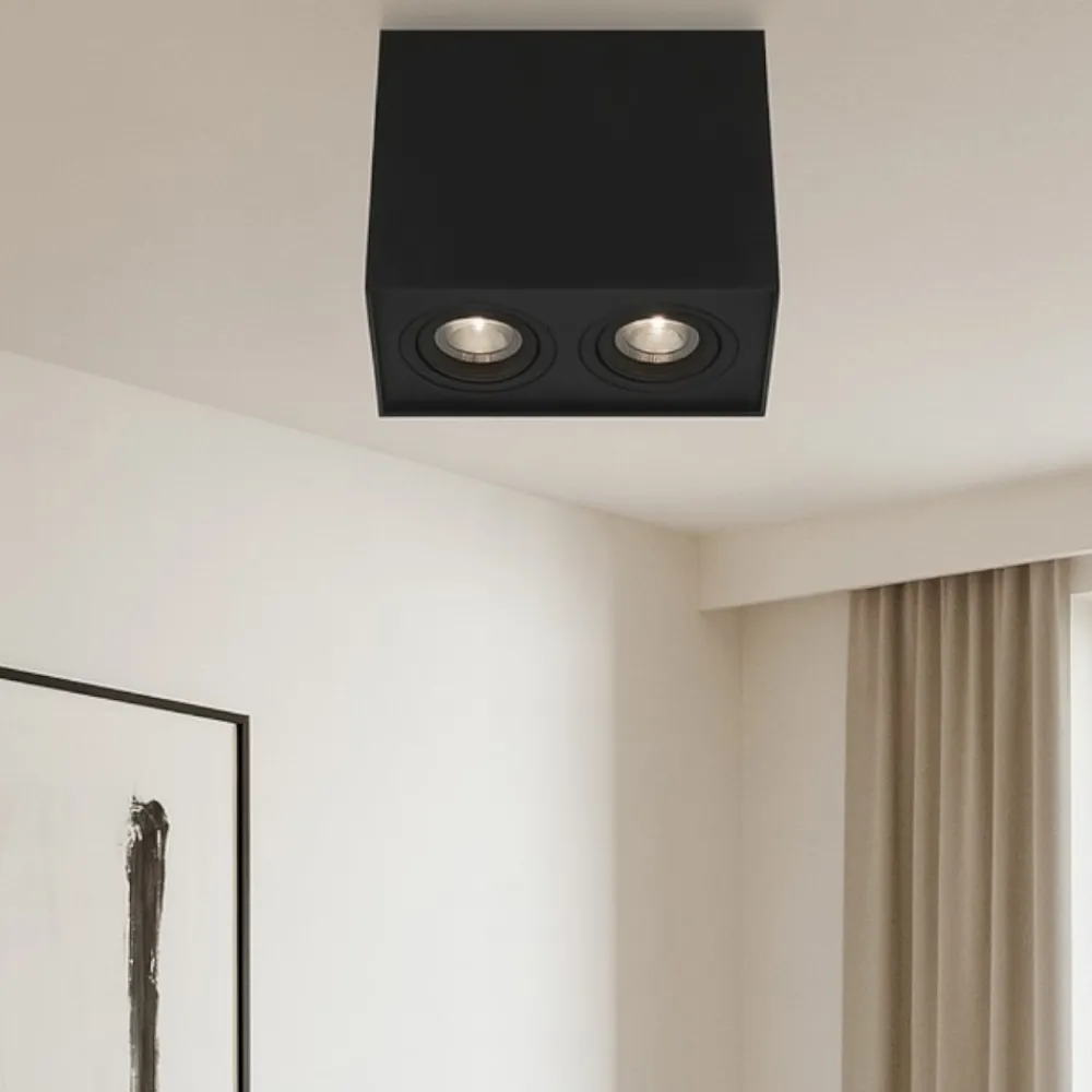 Plafoniere Moderne-Selezionato da Mazzolaluce Plafoniera da soffitto per cucina 2 luci orientabili