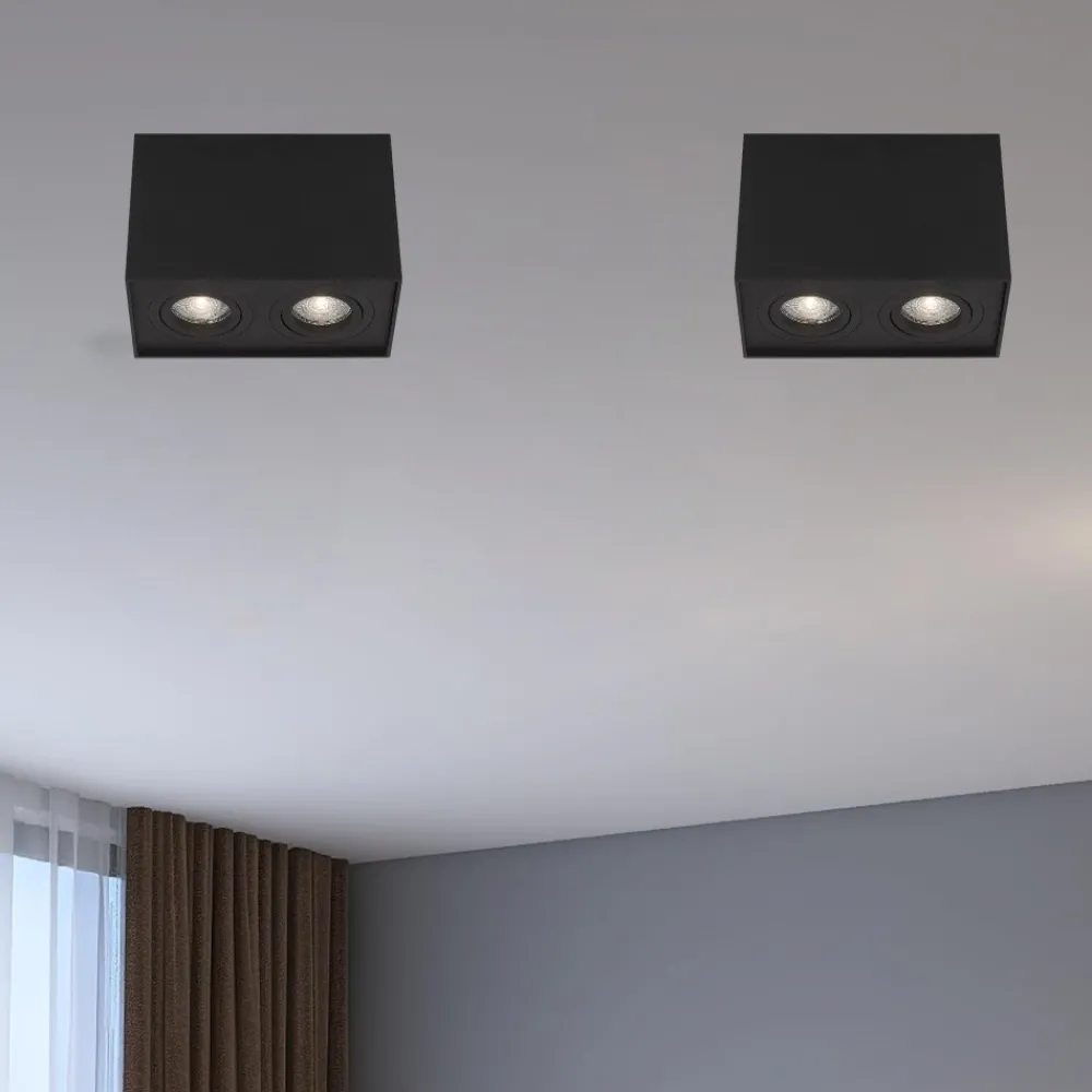 Plafoniere Moderne-Selezionato da Mazzolaluce Plafoniera da soffitto per cucina 2 luci orientabili