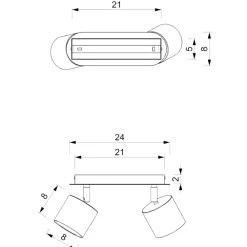 Plafoniere Moderne-Selezionato da Mazzolaluce Plafoniera da soffitto per cucina con faretti fp