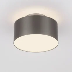 Plafoniere Moderne-Selezionato da Mazzolaluce Plafoniera da soffitto per ingresso nickel nero tonda led 24w 3000k