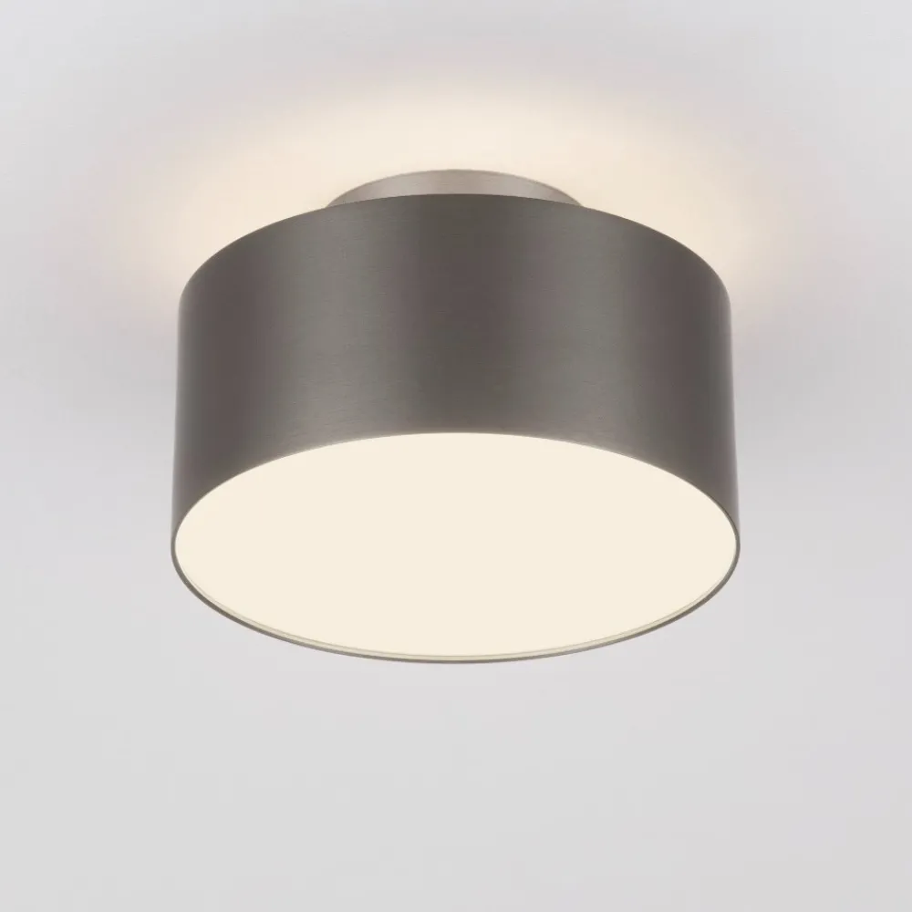 Plafoniere Moderne-Selezionato da Mazzolaluce Plafoniera da soffitto per ingresso nickel nero tonda led 24w 3000k