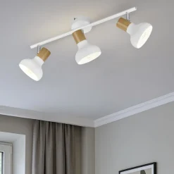 Plafoniere Moderne-Selezionato da Mazzolaluce Plafoniera da soffitto per interni bianco legno