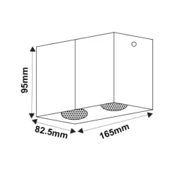 Plafoniere Moderne-Selezionato da Mazzolaluce Plafoniera da soffitto rettangolare bianca 2 luci