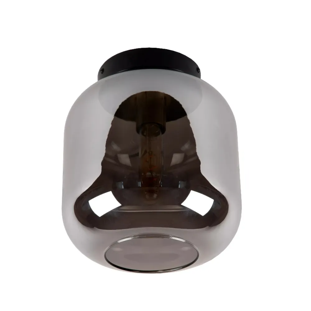 Plafoniere Moderne-Selezionato da Mazzolaluce Plafoniera da soffitto sfera di vetro fume trasparente