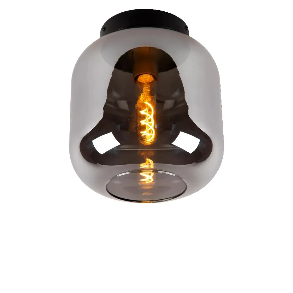 Plafoniere Moderne-Selezionato da Mazzolaluce Plafoniera da soffitto sfera di vetro fume trasparente