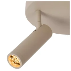 Plafoniere Moderne-Selezionato da Mazzolaluce Plafoniera da soffitto tortora con 3 faretti orientabile