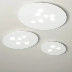 Plafoniere Moderne-Gea Luce Plafoniera design bianca luna