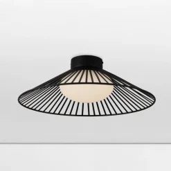 Plafoniere Moderne-Selezionato da Mazzolaluce Plafoniera design cappello nero per cucina moderna