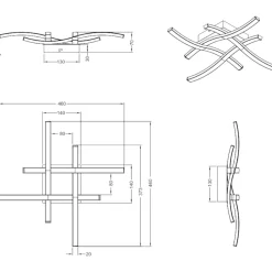 Plafoniere Moderne-Selezionato da Mazzolaluce Plafoniera design ed 20w 3000k moderna nera