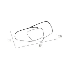 Plafoniere Moderne-Top Light Plafoniera design moderna 63cm vetri bianchi placca sabbia