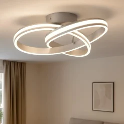 Plafoniere Moderne-Selezionato da Mazzolaluce Plafoniera design moderna grigio dimmerabile 58w per soggiorno