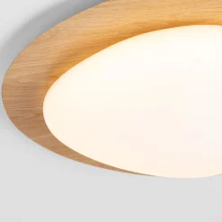 Plafoniere Moderne-Selezionato da Mazzolaluce Plafoniera design moderna led 29w 3000k dimmerabile colore legno