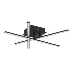 Plafoniere Moderne-Eglo Plafoniera design moderna nera 13w 3000k lasana