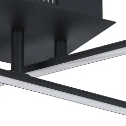 Plafoniere Moderne-Eglo Plafoniera design moderna nera 13w 3000k lasana