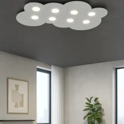 Plafoniere Moderne-Top Light Plafoniera design moderna nuvola grigio cloud