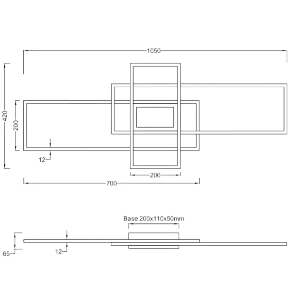Plafoniere Moderne-Selezionato da Mazzolaluce Plafoniera design moderno led da 3000k a 6500k dimmerabile con telecomando