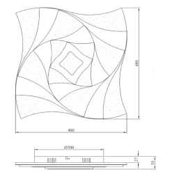 Plafoniere Moderne-Selezionato da Mazzolaluce Plafoniera design moderno led da 3000k a 6500k