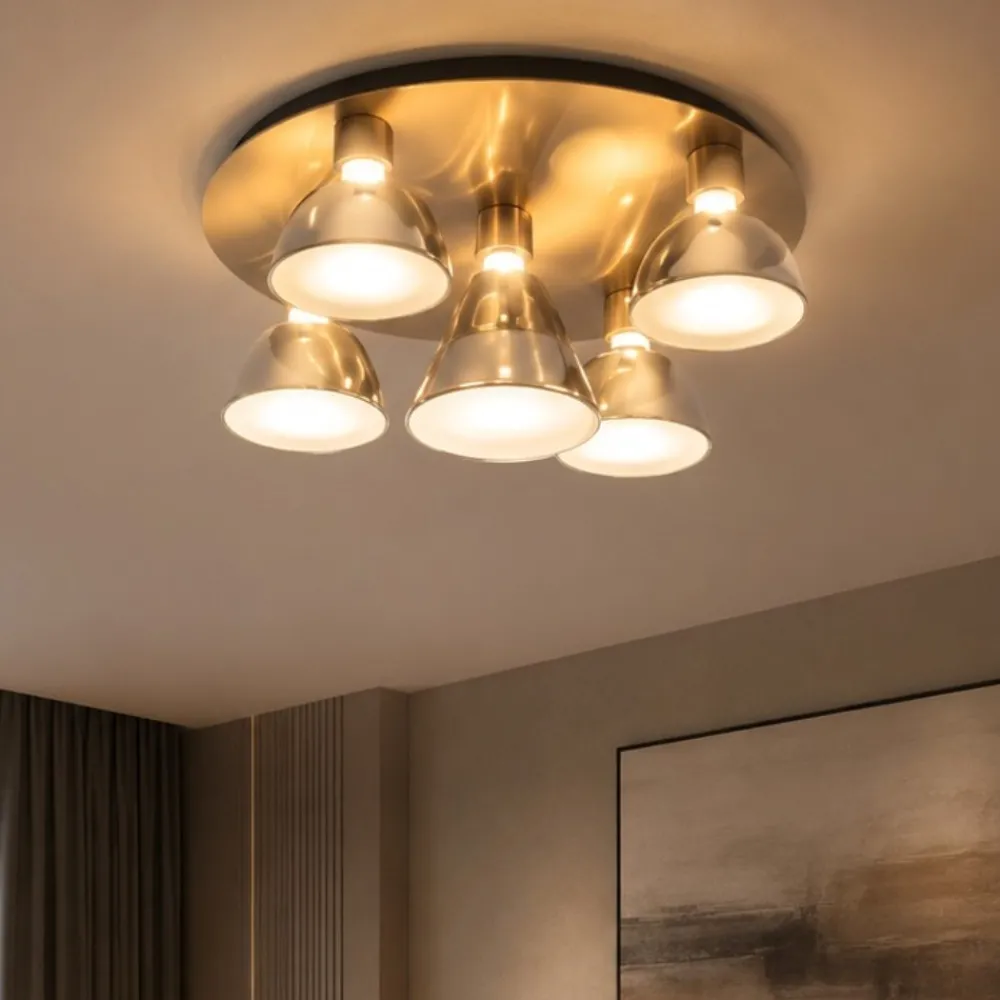 Plafoniere Moderne-Selezionato da Mazzolaluce Plafoniera design moderno 5 luci le vedri grigio fumo