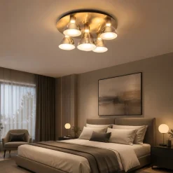 Plafoniere Moderne-Selezionato da Mazzolaluce Plafoniera design moderno 5 luci le vedri grigio fumo