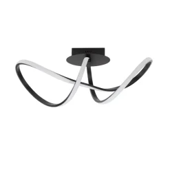 Plafoniere Moderne-Selezionato da Mazzolaluce Plafoniera design moderno nera led 3000k per soggiorno