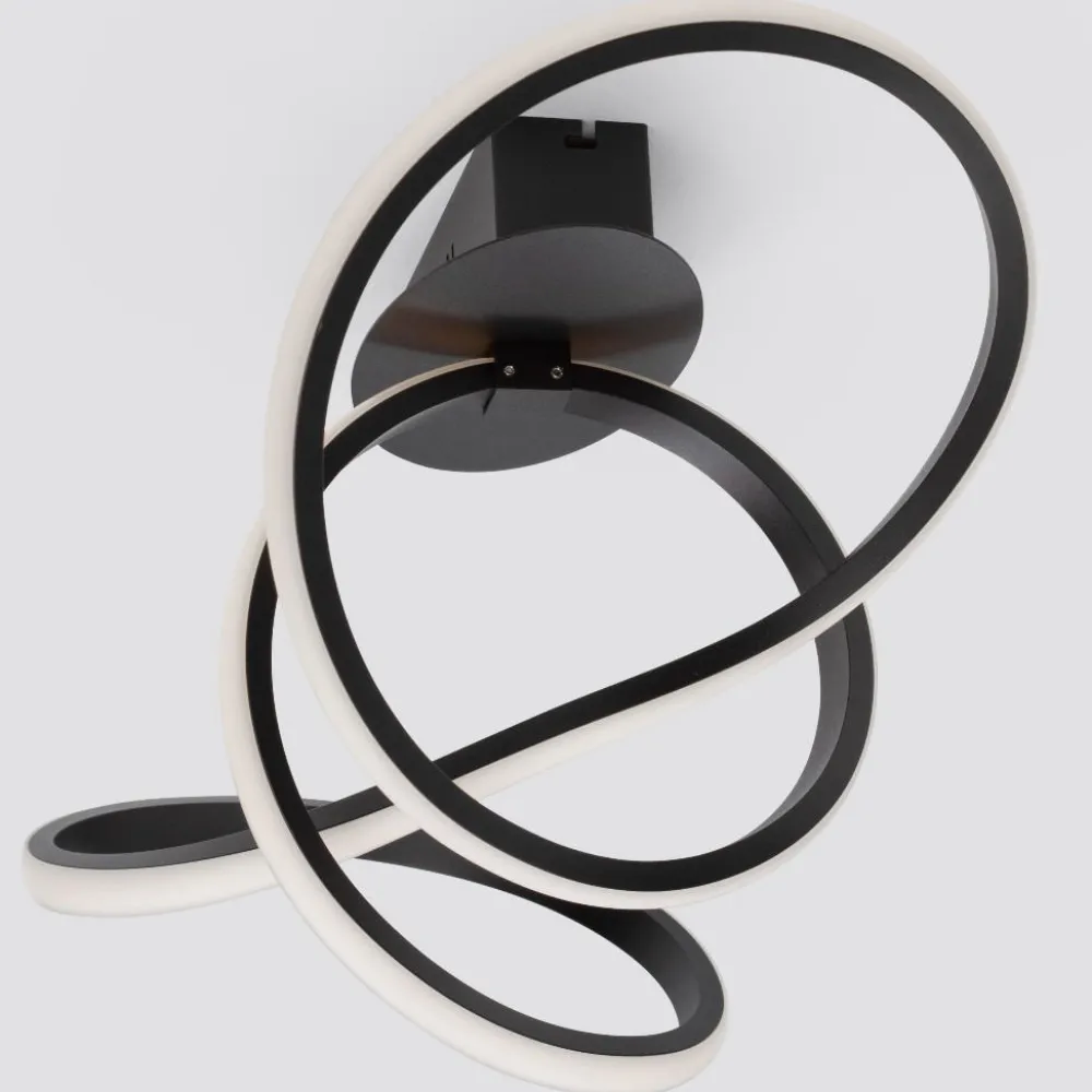 Plafoniere Moderne-Selezionato da Mazzolaluce Plafoniera design moderno nera led 3000k per soggiorno