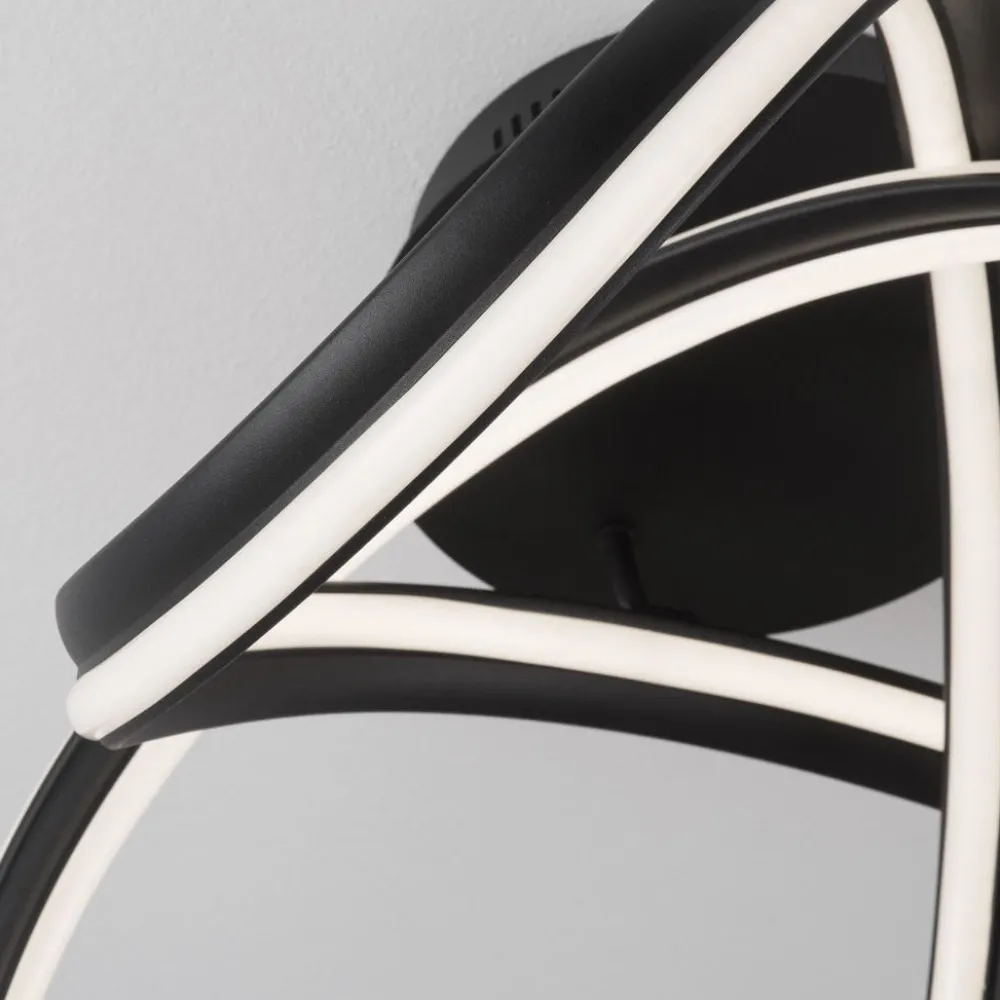 Plafoniere Moderne-Selezionato da Mazzolaluce Plafoniera design moderno nero led 3000k dimmerabile triac