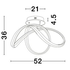 Plafoniere Moderne-Selezionato da Mazzolaluce Plafoniera design moderno nero led 3000k dimmerabile triac