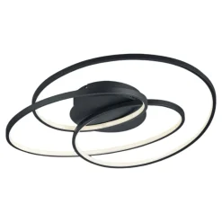 Plafoniere Moderne-Selezionato da Mazzolaluce Plafoniera design nera 38w 3000k dimmerabile per soggiorno moderno