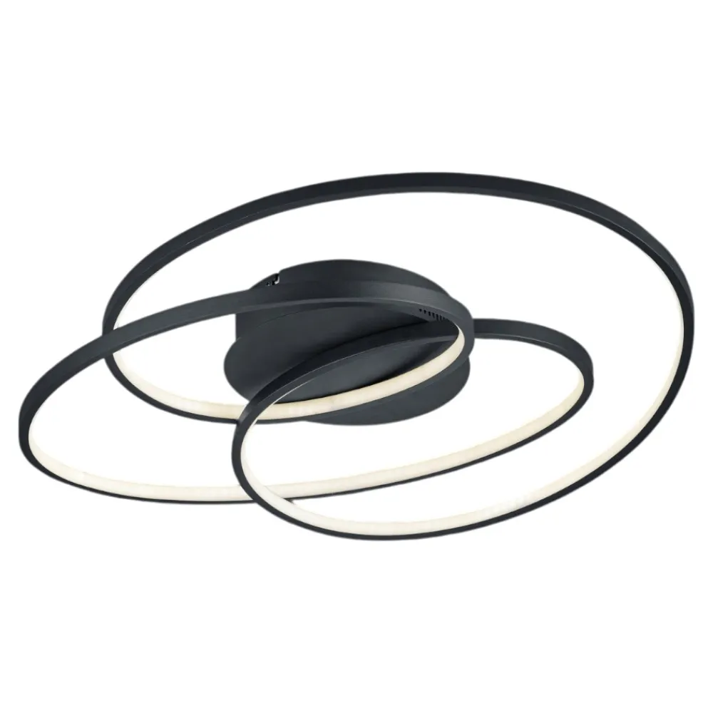 Plafoniere Moderne-Selezionato da Mazzolaluce Plafoniera design nera 38w 3000k dimmerabile per soggiorno moderno