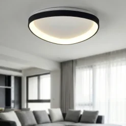 Plafoniere Moderne-Selezionato da Mazzolaluce Plafoniera design triangolare nera led 62w 2700k-5000k con telecomando