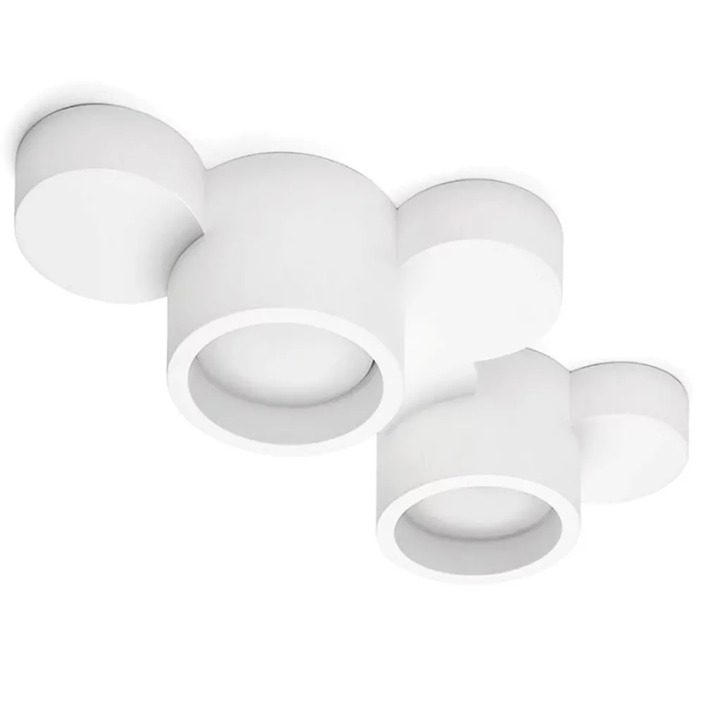 Plafoniere Moderne-Sforzin Illuminazione Plafoniera di gesso bianca moderna chio sforzin