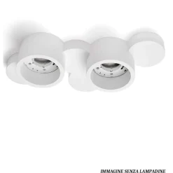 Plafoniere Moderne-Sforzin Illuminazione Plafoniera di gesso bianca moderna chio sforzin