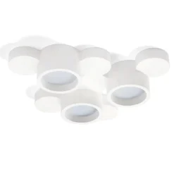 Plafoniere Moderne-Sforzin Illuminazione Plafoniera di gesso bianca moderna design chio sforzin