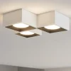 Plafoniere Moderne-Sforzin Illuminazione Plafoniera di gesso quadrata moderna sforzin nasso nera