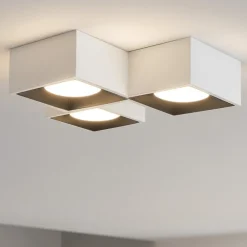 Plafoniere Moderne-Sforzin Illuminazione Plafoniera di gesso quadrata moderna sforzin nasso nera