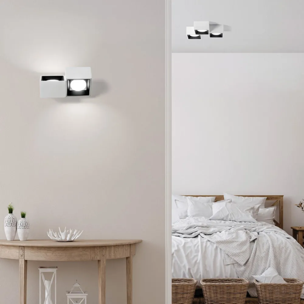 Plafoniere Moderne-Sforzin Illuminazione Plafoniera di gesso quadrata moderna sforzin nasso nera