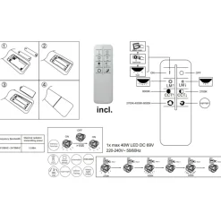 Plafoniere Moderne-Selezionato da Mazzolaluce Plafoniera di legno led 40w da 2700k a 6000k con telecomando